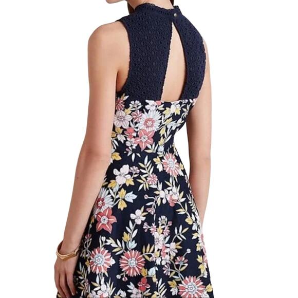 Anthropologie Dresses & Skirts - Anthropologie Moulinette Souers Ashbury Dress Corduroy Floral Crotchet Neckline
